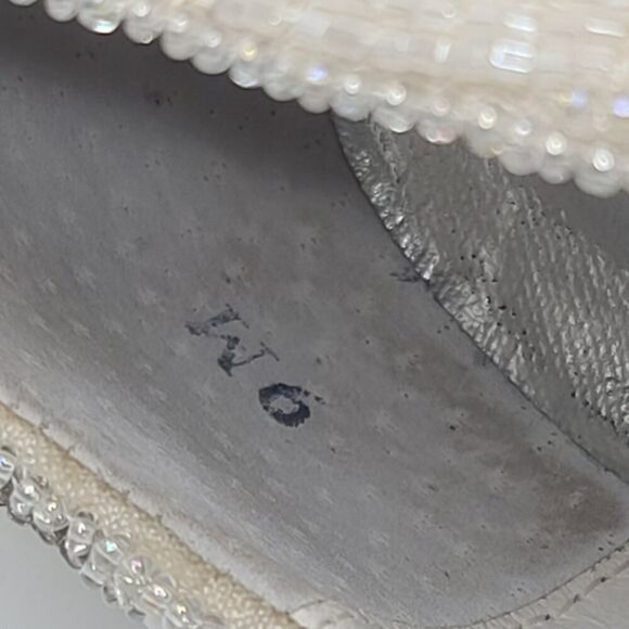Vintage 1980s J. Renee Beaded Formal Wedding High Heels size 9 M - Picture 8 of 16